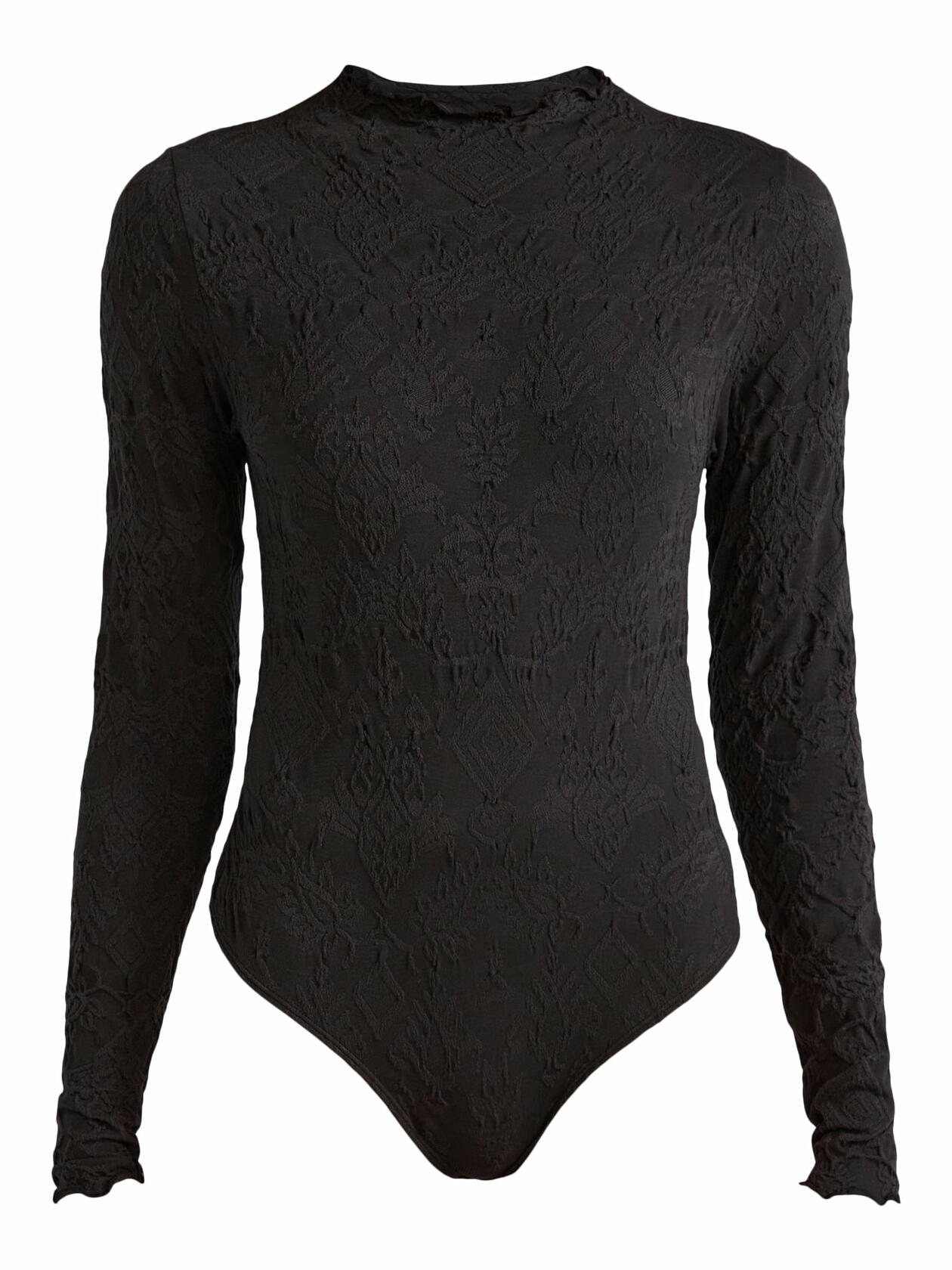 Sofia Jeans Womens Jacquard Seamlessly Smoothing Bodysuit Black Size L (12-14)