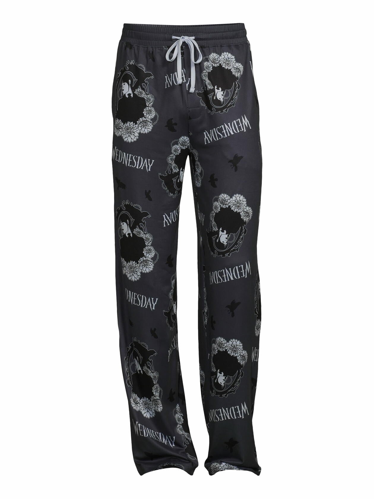 Wednesday Mens Ravenous Graphic Sleep Pants Light Gray Size S