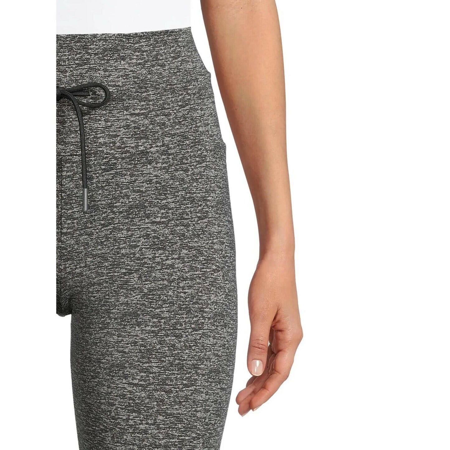 No Boundaries Womens Tie-Front Leggings 2-Pack Charcoal Grey Heather/ Black Sz S
