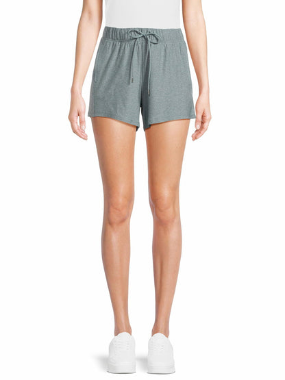 Athletic Works Womens ButterCore Soft Gym Shorts Greyed Teal Spacedye Sz XXL(20)