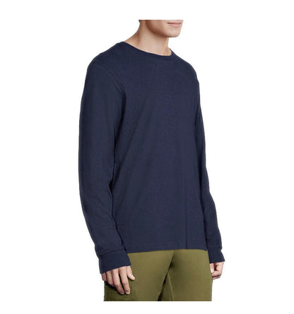 George Mens Crewneck Tee Long Sleeves Crewneck Pullover Dark Navy Size M