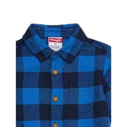 Wrangler Toddler Boys Long Sleeve Flannel Button-Up Shirt and Pants Set