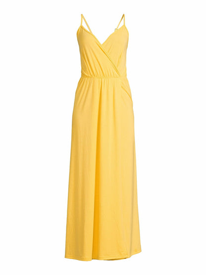 Nine.Eight Womens Wrap Maxi Dress Yellow Gold Size S