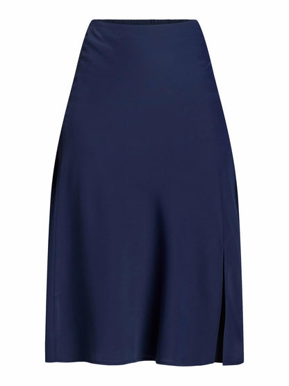 Time and Tru Womens Midi Slip Skirt Dark Navy Size L (12-14)