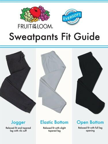 Fruit of the Loom Mens EverSoft Fleece Elastic Bottom Sweatpants with Pockets