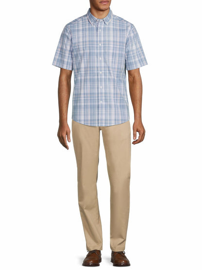 George Mens Premium Straight Fit Khaki Pants Stone Wash Size 34x34