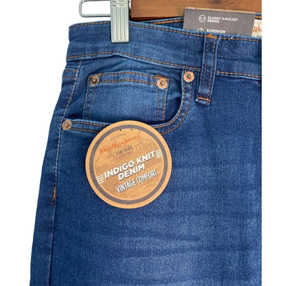 Weatherproof Vintage Boys Jeans Indigo Knit Denim Wash Skinny Fit Jeans Size 10